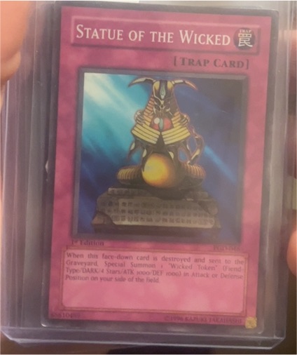 1996 Yu-Gi-Oh! #PGD-046 Statue of the Wicked — front