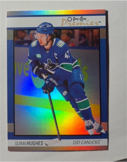 2024-25 O-Pee-Chee Premier #P-25 Quinn Hughes — front