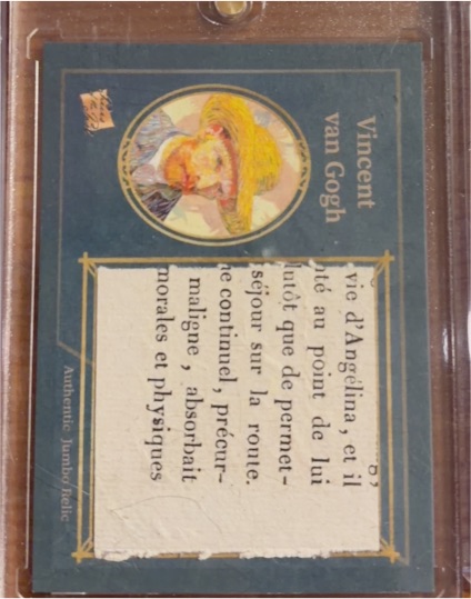 2025 Pieces of the Past #239 Vincent van Gogh Jumbo Relic — front