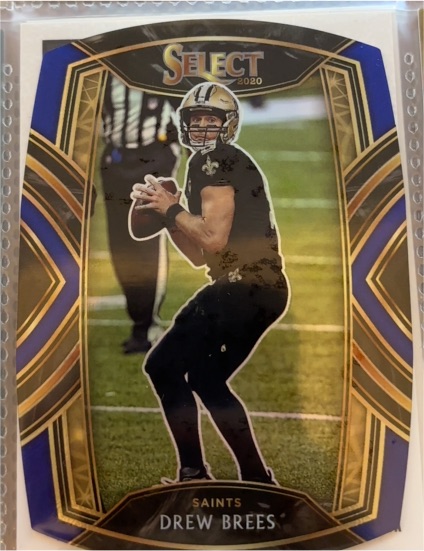2020 Panini Select Club Level Die-Cut #215 Drew Brees — front
