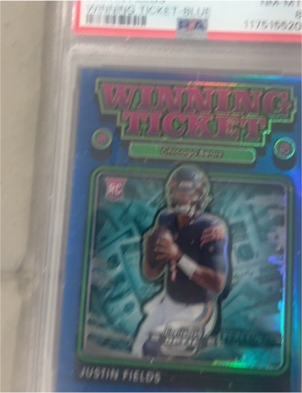 2021 Panini Contenders Optic #WT11 Justin Fields Winning Ticket — front