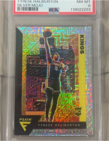 2020-21 Panini Flux #203 Tyrese Haliburton Silver Mojo — front