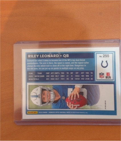 2025 Panini Optic #255 Riley Leonard — front
