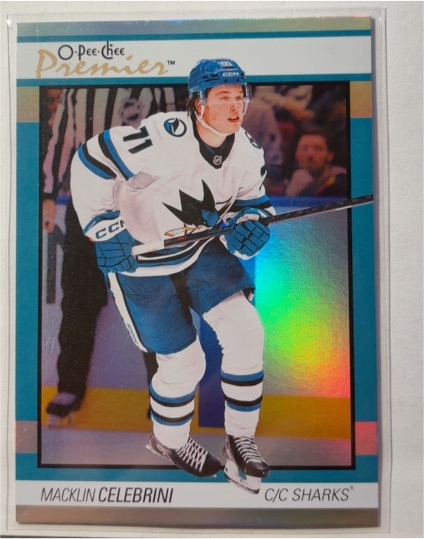 2025-26 O-Pee-Chee Premier #P-8 Macklin Celebrini — front
