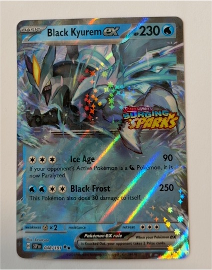 2022 Pokémon SV08: Surging Sparks #048 Black Kyurem ex — front