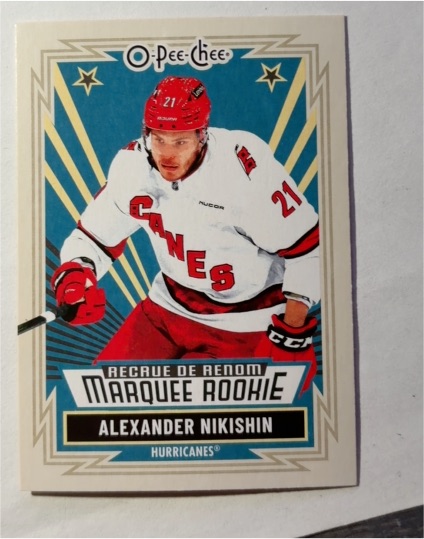 2025-26 O-Pee-Chee #549 Alexander Nikishin Marquee Rookie Carolina Hurricanes — front