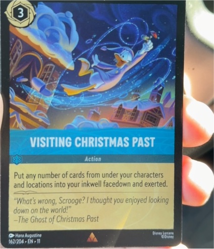 Lorcana Winterspell #162 Visiting Christmas Past — front