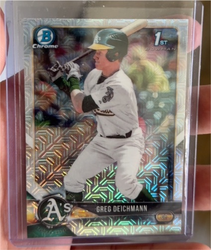 2018 Bowman Chrome #BCP45 Greg Deichmann — front