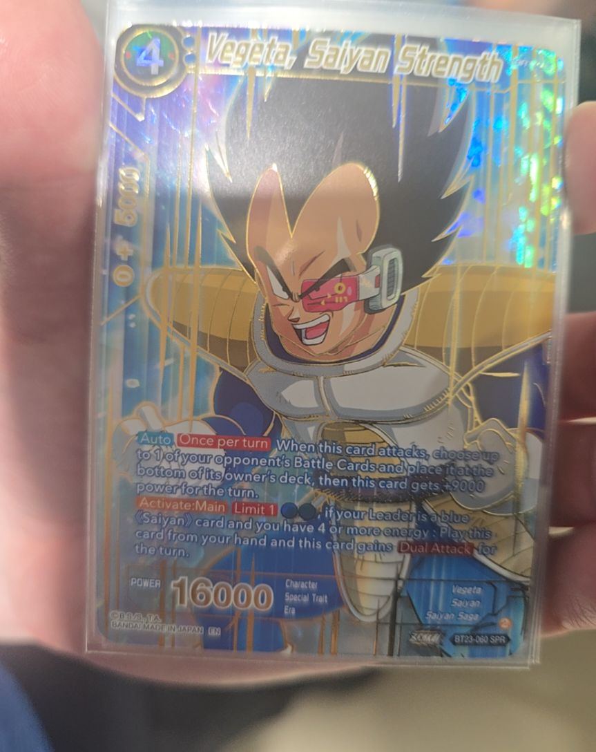 Dragon Ball Super Perfect Combination Vegeta, Saiyan Strength SPR BT23-060 — front