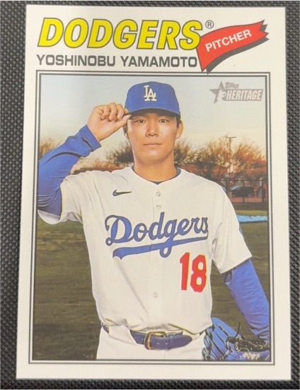 2026 Topps Heritage #371 Yoshinobu Yamamoto — front