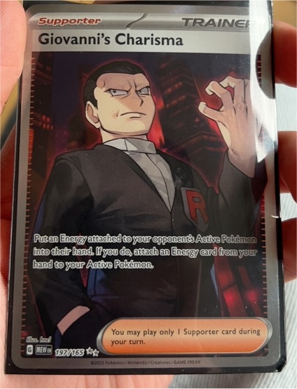 2023 Pokémon Scarlet & Violet 151 #197 Giovanni's Charisma — front