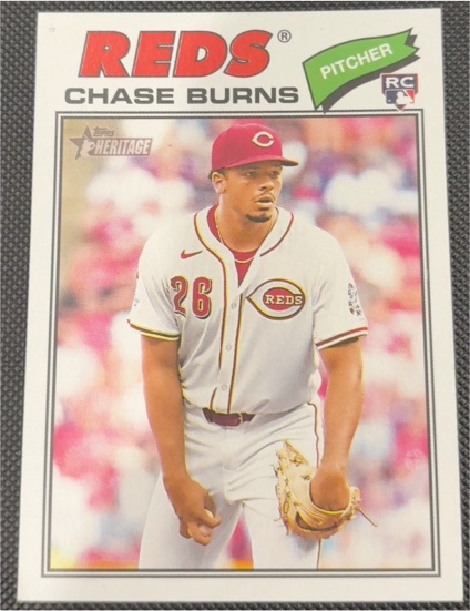 2026 Topps Heritage #212 Chase Burns — front