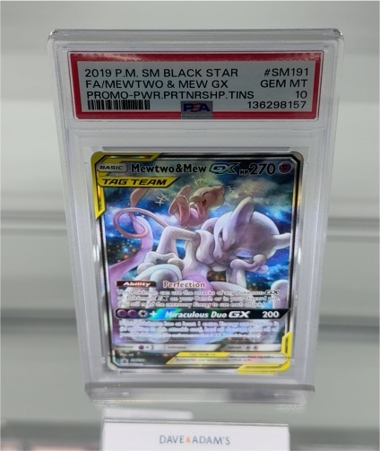 2019 Pokemon SM Black Star Promo #SM191 Mewtwo & Mew GX — front