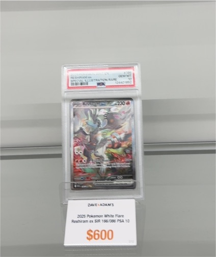 2025 Pokemon White Flare Reshiram ex SAR 168/086 — front