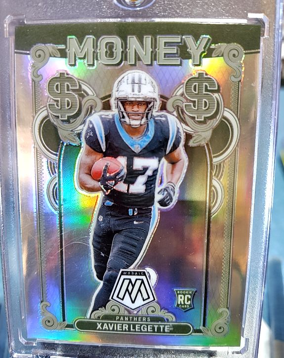 2024 Panini Mosaic #14 Xavier Legette Money Silver Prizm Rookie Card — front