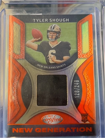 2025 Panini Certified #NGJ-TSH Tyler Shough New Generation Orange /249 — front