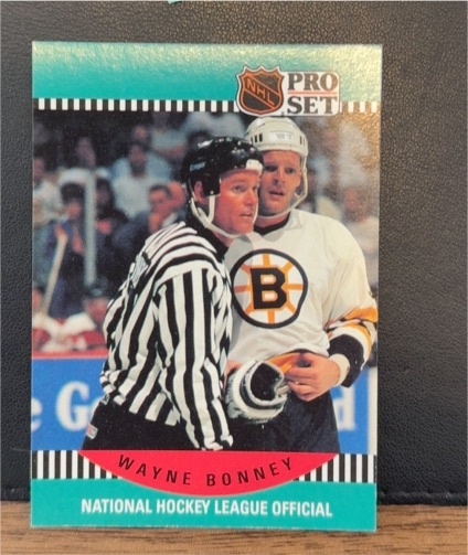 1990-91 Pro Set #682 Wayne Bonney NHL Official — front