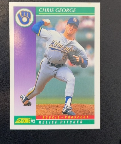 1992 Score #835 Chris George — front