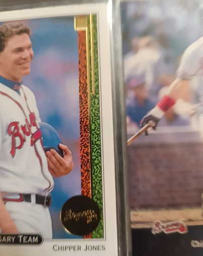 1999 Upper Deck 10th Anniversary Team #X4 Chipper Jones — front