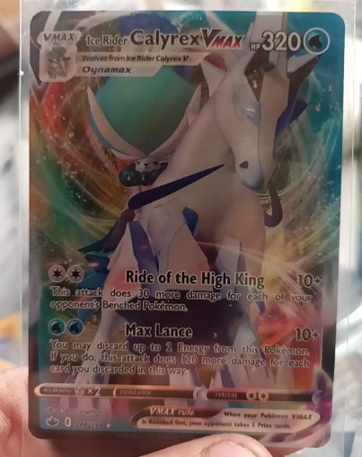 2021 Pokemon Chilling Reign #046/198 Ice Rider Calyrex VMAX — front