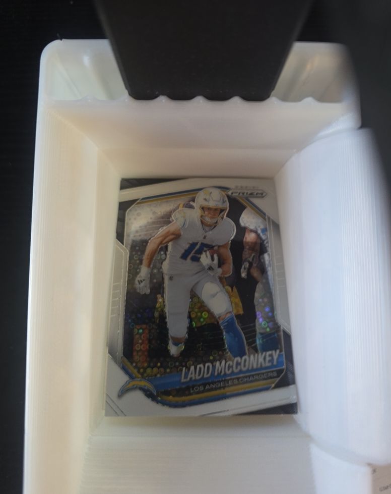 2025 Panini Prizm #18 Ladd McConkey White Disco Prizm — front