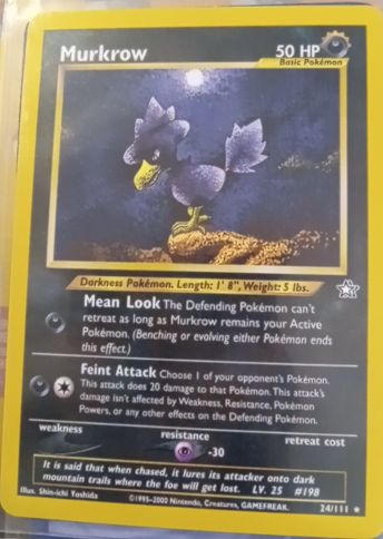 2000 Pokémon Neo Genesis #24 Murkrow — front