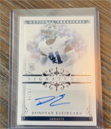 2025 Panini National Treasures Signatures #SIG-DEU Donovan Ezeiruaku — front