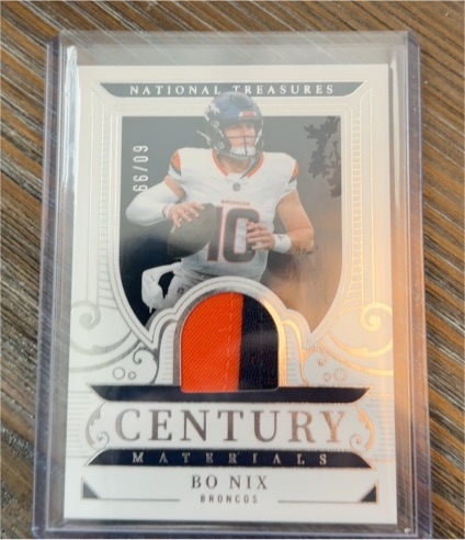 2025 Panini National Treasures #CM-BNX Bo Nix — front