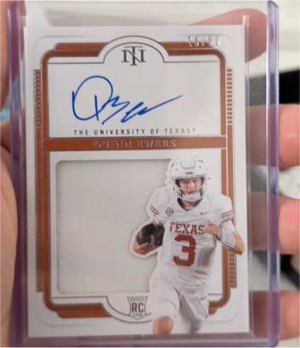 2025 Panini National Treasures #54 Quinn Ewers — front
