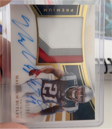 2025 Panini Immaculate Collection #PPA-MBR Malcolm Butler — front