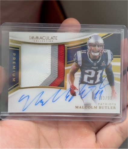 2025 Panini Immaculate Collection Premium Patch Auto Malcolm Butler #PPA-MBR — front