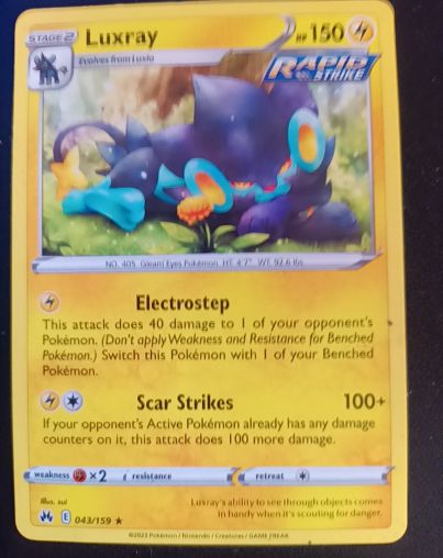 2023 Pokemon Sword & Shield Crown Zenith #043 Luxray — front