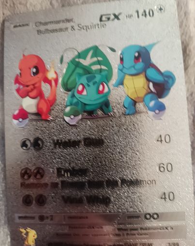 Charmander Bulbasaur Squirtle GX HP 140 Fan Art #3/99 — front