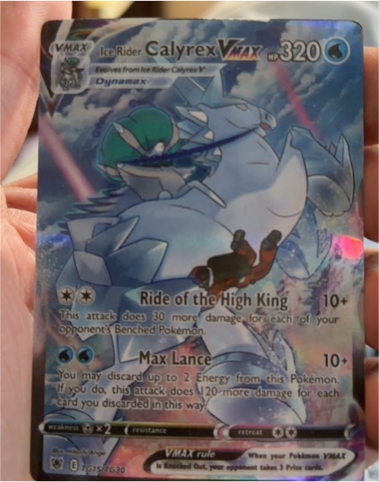 2022 Pokémon Astral Radiance #TG15 Ice Rider Calyrex VMAX — front