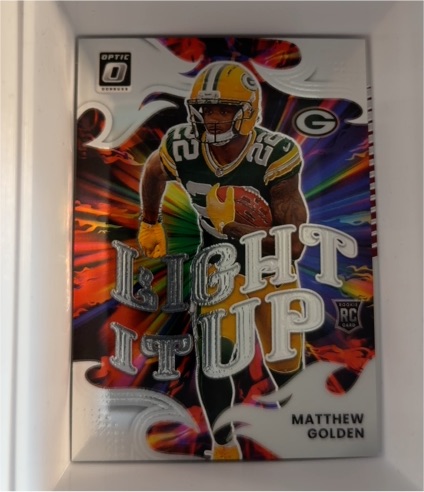 2025 Donruss Optic #10 Matthew Golden Light It Up Green Bay Packers RC — front