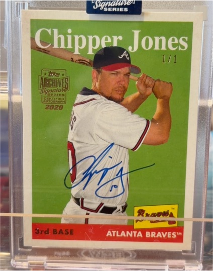 2020 Topps Archives Signature Series #3rd BASE Chipper Jones — front