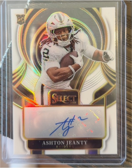 2025 Panini Select Ashton Jeanty Rookie Signatures Auto RSI-AJY — front