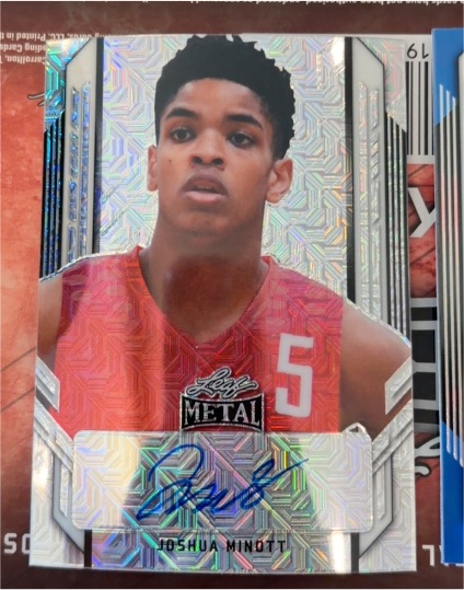 2021-22 Leaf Metal Portrait Autographs #PA-JM2 Joshua Minott — front
