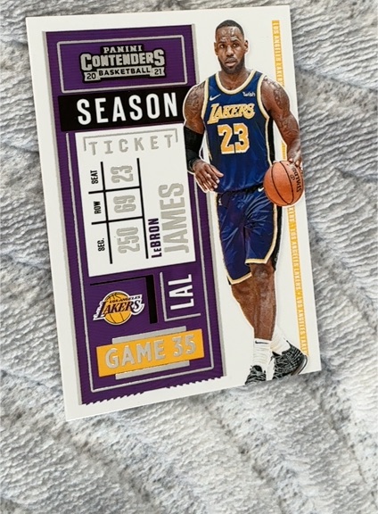 2020-21 Panini Contenders Season Ticket #81 LeBron James — front