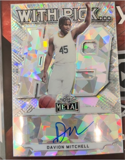 2021-22 Leaf Metal With Pick #9 Davion Mitchell — front