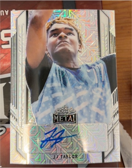 2021-22 Leaf Metal #BA-JJT J.J. Taylor — front