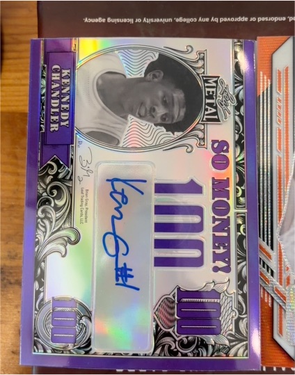 2021-22 Leaf Metal So Money #SM-KC1 Kennedy Chandler — front
