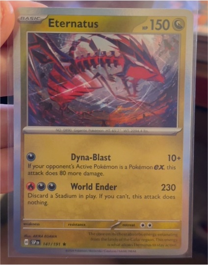 2023 Pokémon SV08: Surging Sparks #141 Eternatus — front