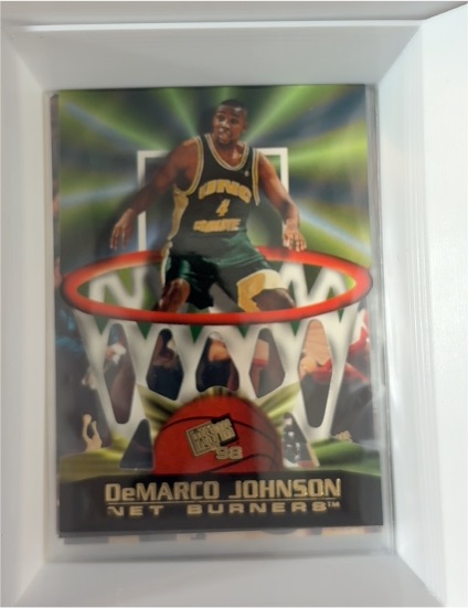 1998 Press Pass Net Burners #NB21 DeMarco Johnson — front