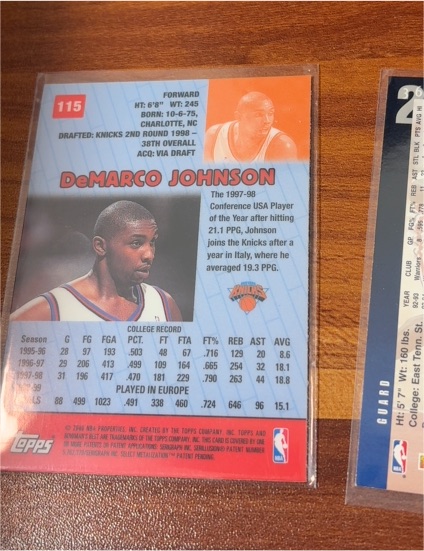 1999 Topps #115 DeMarco Johnson — front