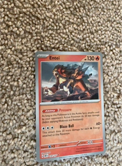 2023 Pokémon SV03: Obsidian Flames #30 Entei — front