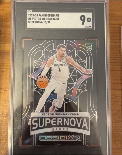 2023-24 Panini Obsidian #5 Victor Wembanyama Supernova — front
