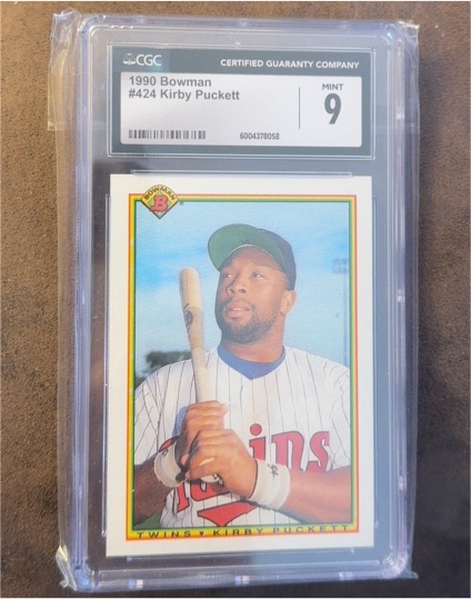 1990 Bowman #424 Kirby Puckett — front