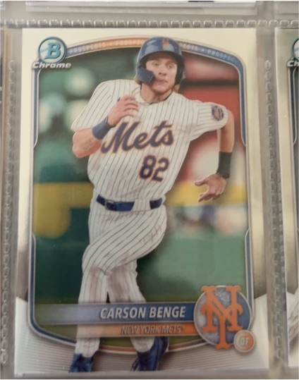 2025 Bowman Chrome #BCP-108 Carson Benge — front