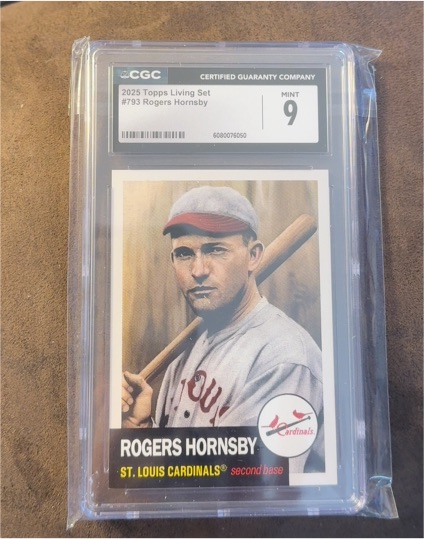 2025 Topps Living Set #793 Rogers Hornsby — front